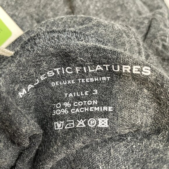 Majestic Filatures Women’s Cotton Cashmere Turtleneck Sweater Size 3 (US M–L) Gr - Picture 6 of 6